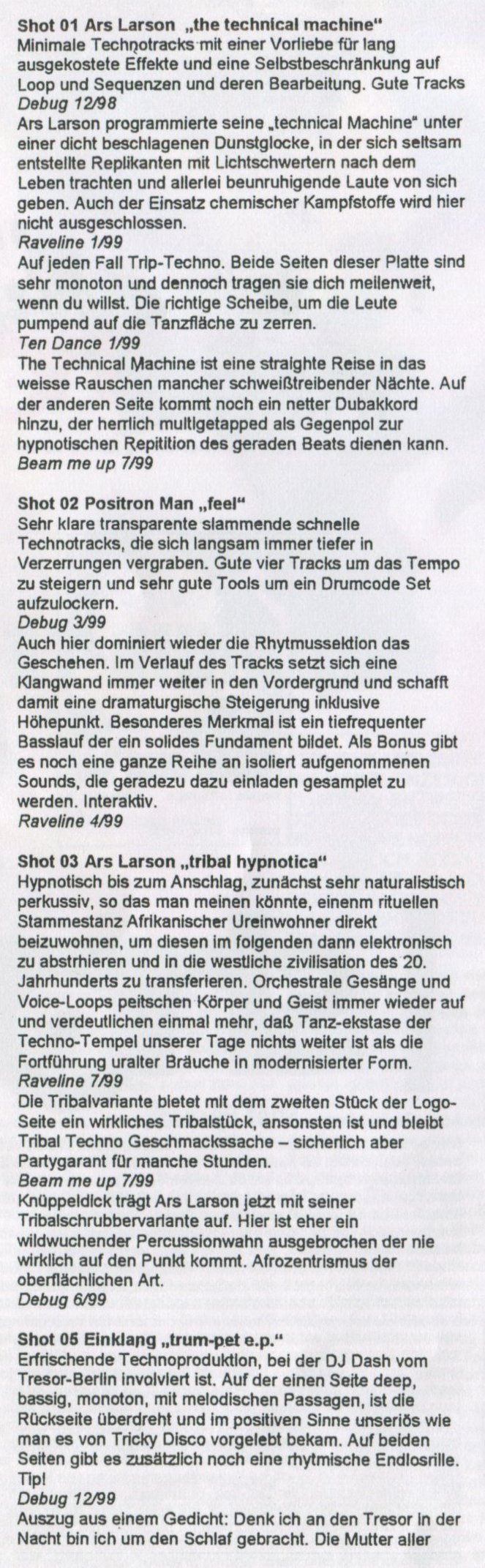 Pressekritik · Debug · 12/1999