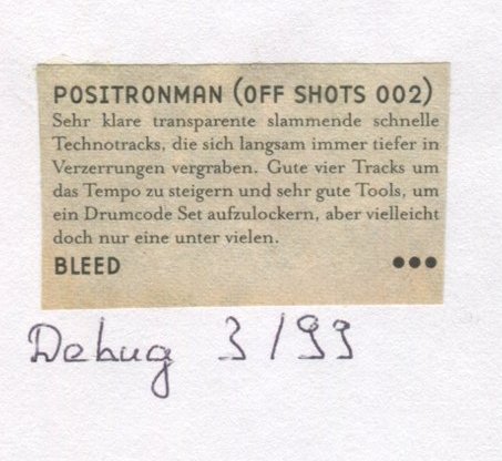 DE:BUG 03/99 · Off Shots 002 · Bleed