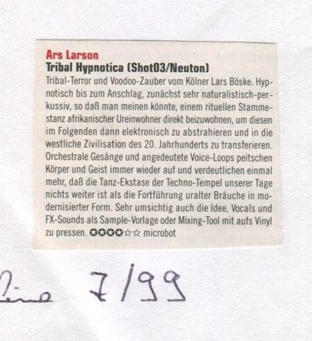 Raveline 07/99 · Tribal Hypnotica Shot 03